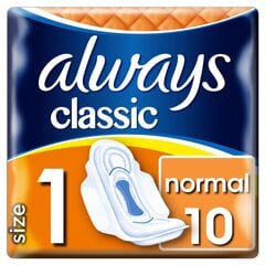 Hügieenisidemed, Always Classic Normal 10 tk. hind ja info | Always Kosmeetika, parfüümid | kaup24.ee