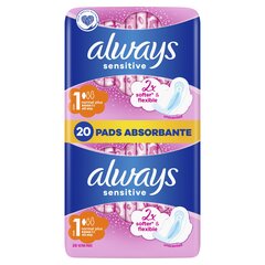 Гигиенические прокладки Always Sensitive Ultra Normal Plus 20 шт. цена и информация | Тампоны, гигиенические прокладки для критических дней, ежедневные прокладки | kaup24.ee