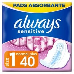 Гигиенические прокладки Always Sensitive Ultra Normal Plus 40 шт. цена и информация | Тампоны, гигиенические прокладки для критических дней, ежедневные прокладки | kaup24.ee