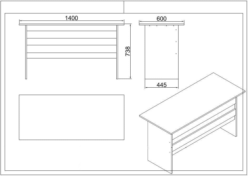 7-osaline kontorimööbli komplekt Asir Vo19-Ob, beež/hall hind ja info | Arvutilauad, kirjutuslauad | kaup24.ee