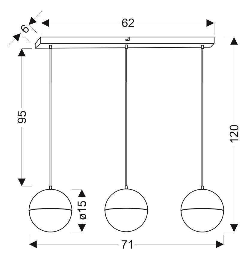 Candellux rippvalgusti Furni 3 hind ja info | Rippvalgustid | kaup24.ee