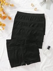 5tk Solid Boxer Boyshorts · Black · M hind ja info | Karnevali kostüümid | kaup24.ee