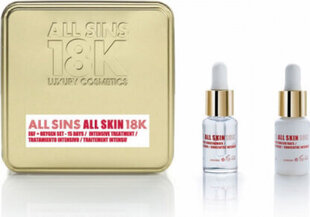 набор для интенсивного лечения all sins 18k all skin efg oxygen 15 days: дневная сыворотка, 15 мл + ночная сыворотка, 15 мл цена и информация | Сыворотки для лица, масла | kaup24.ee