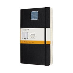 Moleskine Classic L line märkmik, pehme köide, 400 lk, must hind ja info | Vihikud, märkmikud ja paberikaubad | kaup24.ee