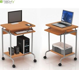 Офисный компьютерный стол Techly, с колесиками, 600x450, цвета бука цена и информация | Компьютерные, письменные столы | kaup24.ee