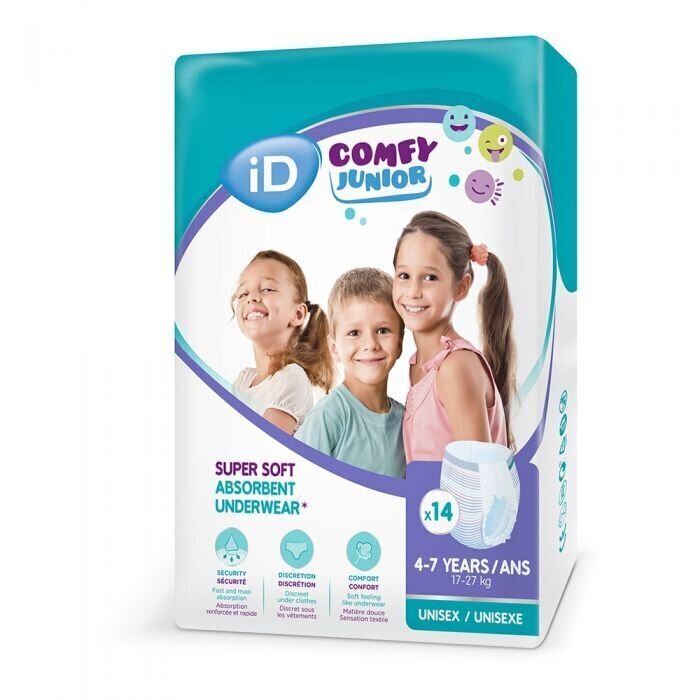 Püksmähkmed iD Comfy Junior 17-27kg 14tk цена и информация | Mähkmed | kaup24.ee