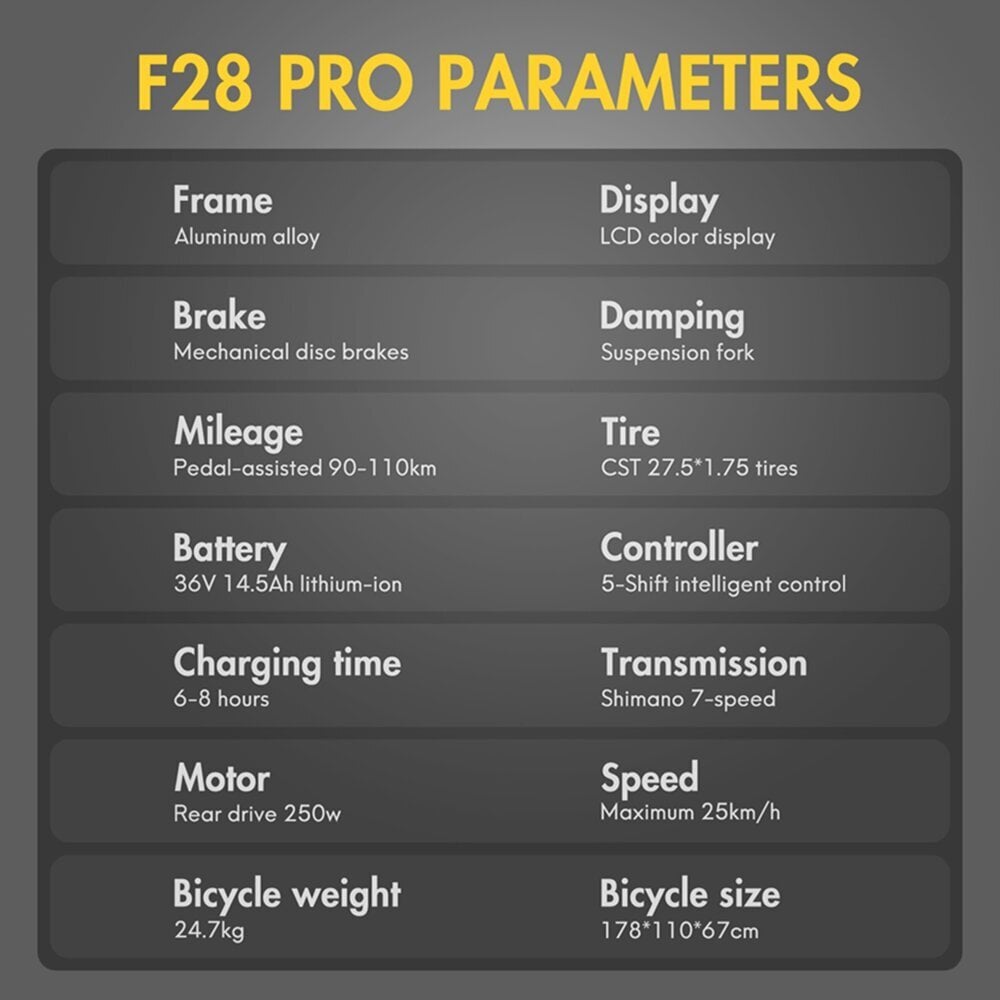 Elektrijalgratas Fafrees F28 Pro 27,5'', kollane. цена и информация | Elektrirattad | kaup24.ee