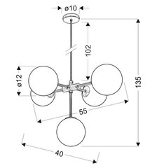 Rippvalgusti Candellux Mati hind ja info | Rippvalgustid | kaup24.ee