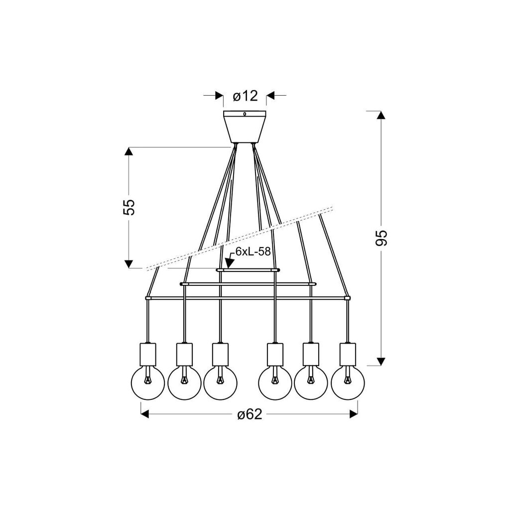 Rippvalgusti Candellux Alto 8 hind ja info | Rippvalgustid | kaup24.ee