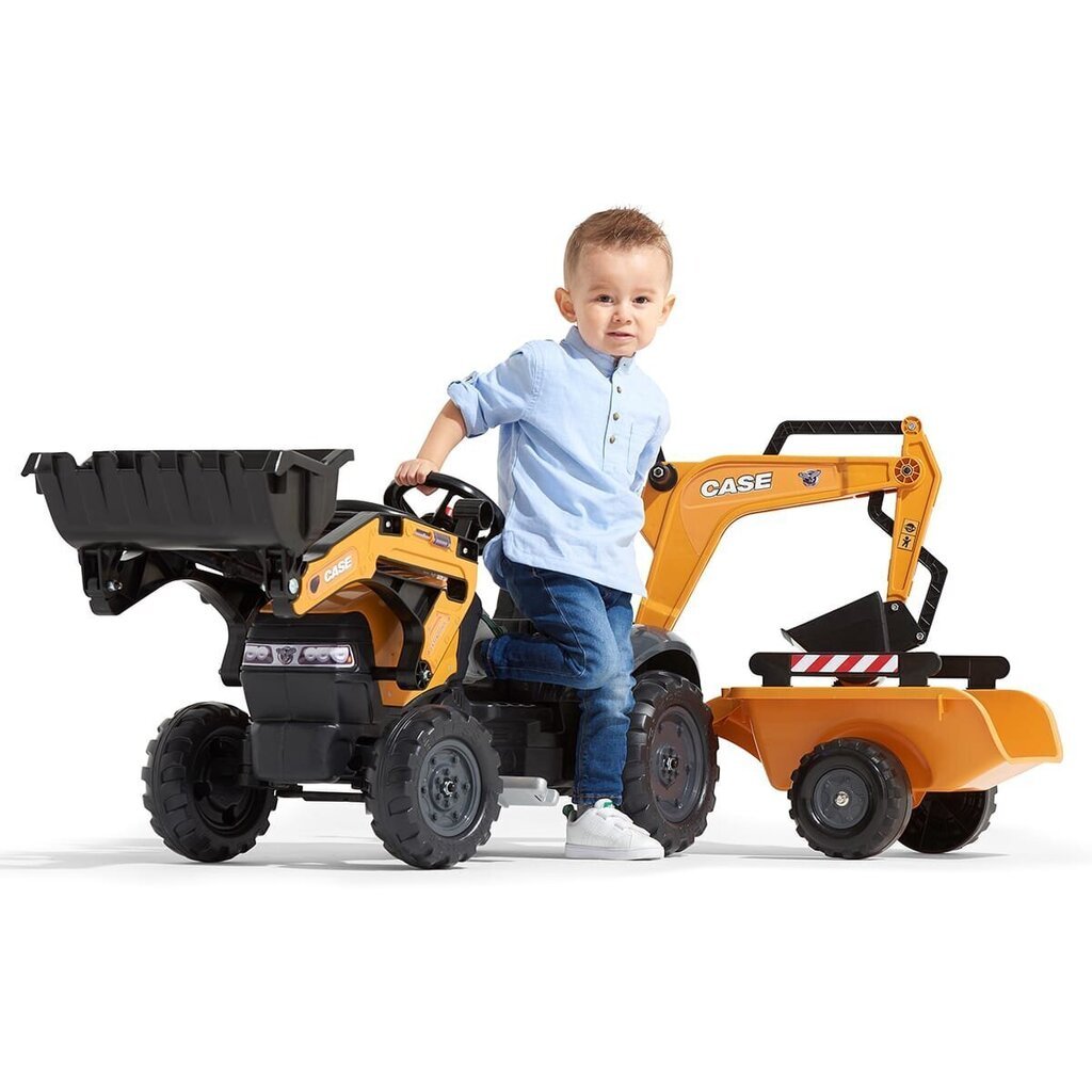 Traktor-ekskavaator järelkäruga Minamas Falk 967N цена и информация | Poiste mänguasjad | kaup24.ee