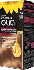 Õlipõhine kauapüsiv ammoniaagivaba juuksevärv Garnier Olia 7.0 Dark Blonde hind ja info | Juuksevärvid | kaup24.ee