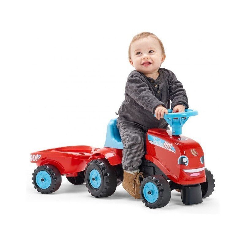 FALK Tractor GO Red koos haagisega alates 1m hind ja info | Imikute mänguasjad | kaup24.ee