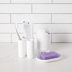 Umbra пластиковый контейнер для зубных щеток Touch, белый 8х10x10 см цена и информация | Аксессуары для ванной комнаты | kaup24.ee
