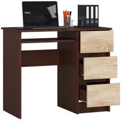 Письменный стол NORE A6, правый вариант, коричневый/цвета дуба цена и информация | Компьютерные, письменные столы | kaup24.ee