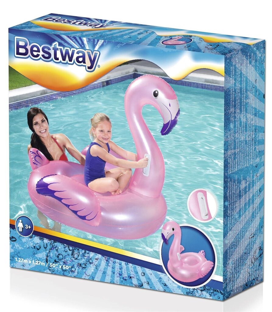 Täispuhutav parv Bestway Flamingo, 122x99x105 cm цена и информация | Täispuhutavad veemänguasjad ja ujumistarbed | kaup24.ee