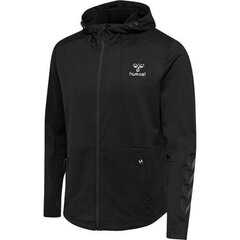 Толстовка мужская Hummel Aston Zip Hoodie 20648820015700496037256, черная цена и информация | Мужские толстовки | kaup24.ee