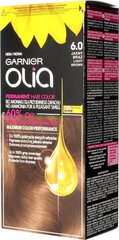 Õlipõhine kauapüsiv juuksevärv ammoniaagivaba Garnier Olia 6.0 Light Brown цена и информация | Краска для волос | kaup24.ee