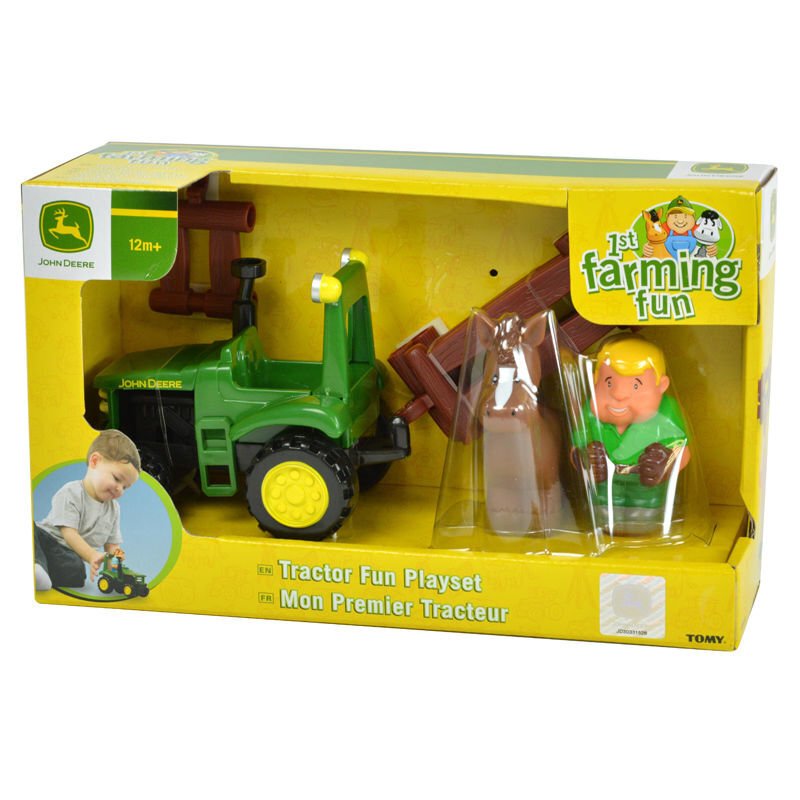 Komplekt traktoriga John Deere First Little Farm, 43067A1 hind ja info | Imikute mänguasjad | kaup24.ee