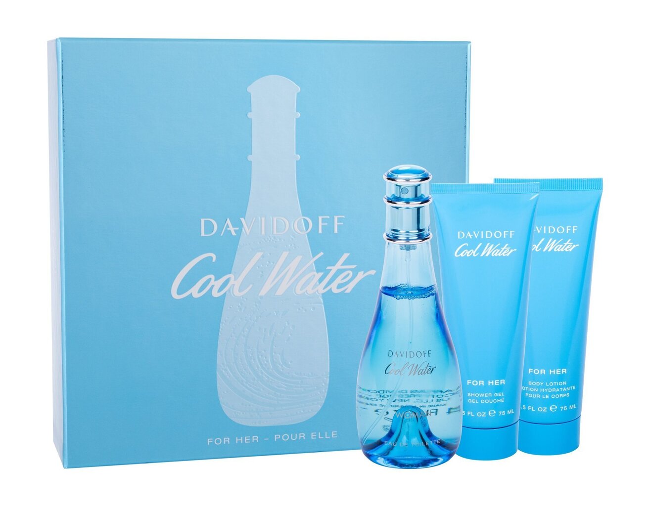 Davidoff Cool Water EDT kinkekomplekt naistele 100 ml цена и информация | Naiste parfüümid | kaup24.ee