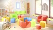 6 tumba komplekt Wood Garden Smiley Seat Boy Premium, roosa цена и информация | Lastetoa kott-toolid, tugitoolid ja tumbad | kaup24.ee