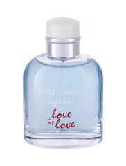 Tualettvesi Dolce & Gabbana Light Blue Love Is Love Pour Homme EDT meestele 125 ml цена и информация | Мужские духи | kaup24.ee