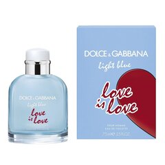 Туалетная вода Dolce & Gabbana Light Blue Love Is Love Pour Homme EDT 75 мл цена и информация | Мужские духи | kaup24.ee