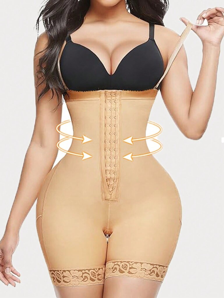 1 tk Compressing Full Shapewear Body Size Plus Size kõrge vöökohaga Body Shaper Control Faja Shorts Waist Trainer Vöö·Aprikoos·S цена и информация | Karnevali kostüümid | kaup24.ee