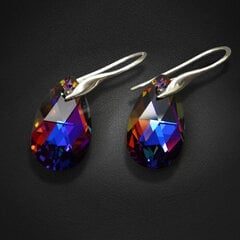 Naiste hõbedased kõrvarõngad DiamondSky "Baroque (Volcano)" Swarovski kristallidega hind ja info | Kõrvarõngad | kaup24.ee