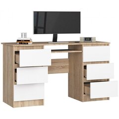 Письменный стол NORE A-11, дуб/белый цена и информация | Компьютерные, письменные столы | kaup24.ee