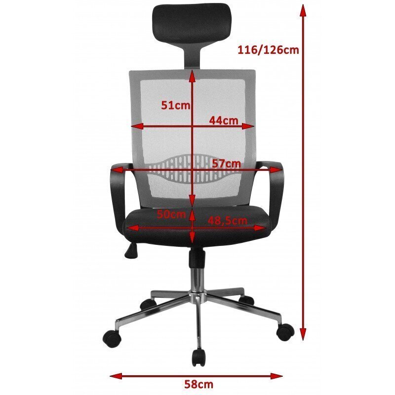 Kontoritool Nore OCF-9, must hind ja info | Kontoritoolid | kaup24.ee