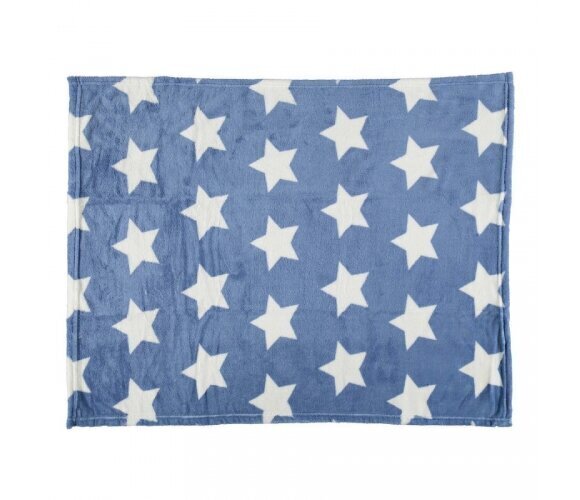 Laste pleed Little Stars Blue 75x100 cm hind ja info | Voodikatted, pleedid | kaup24.ee