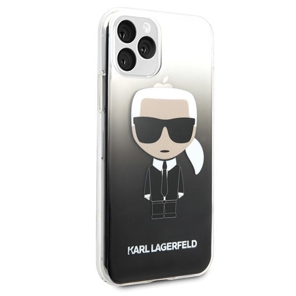 Karl Lagerfeld KLHCN58TRDFKBK iPhone 11 Pro Black Gradient Ikonik Karl hind ja info | Telefoni kaaned, ümbrised | kaup24.ee