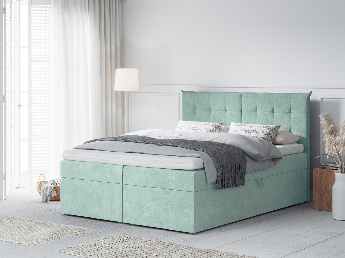 Voodi Mazzini Beds Echaveria 160x200 cm, heleroheline hind ja info | Voodid | kaup24.ee