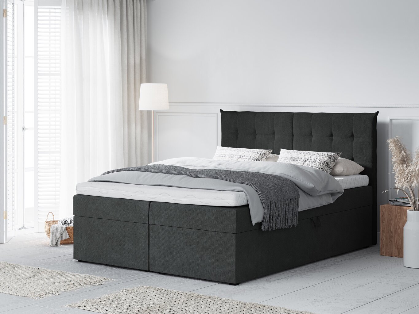 Voodi Mazzini Beds Echaveria 180x200 cm, tumehall hind ja info | Voodid | kaup24.ee