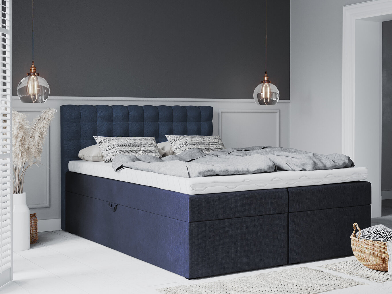 Voodi Mazzini Beds Jade 160x200 cm, tumesinine hind ja info | Voodid | kaup24.ee