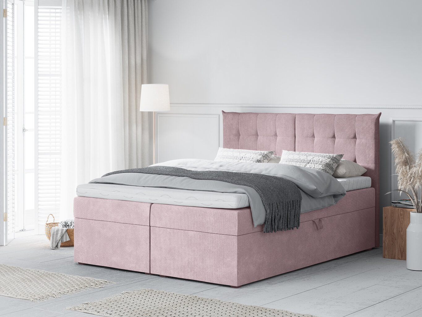 Voodi Mazzini Beds Echaveria 160x200 cm, roosa hind ja info | Voodid | kaup24.ee