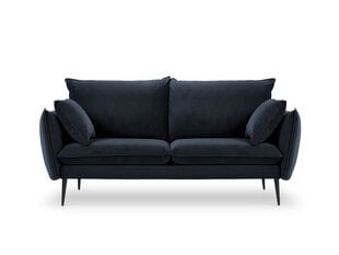 Двухместный бархатный диван Milo Casa Elio, темно-синий/черный цвет цена и информация | Диваны | kaup24.ee