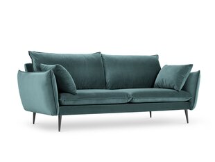 Трехместный бархатный диван Milo Casa Elio, зеленый/черный цвет цена и информация | Диваны | kaup24.ee