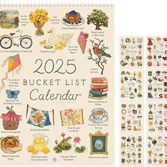 Kehtib EELTELLIMISE 2025. aasta bucket List Calendar 2025 Bucket List Day jaoks hind ja info | Kalendrid, märkmikud | kaup24.ee