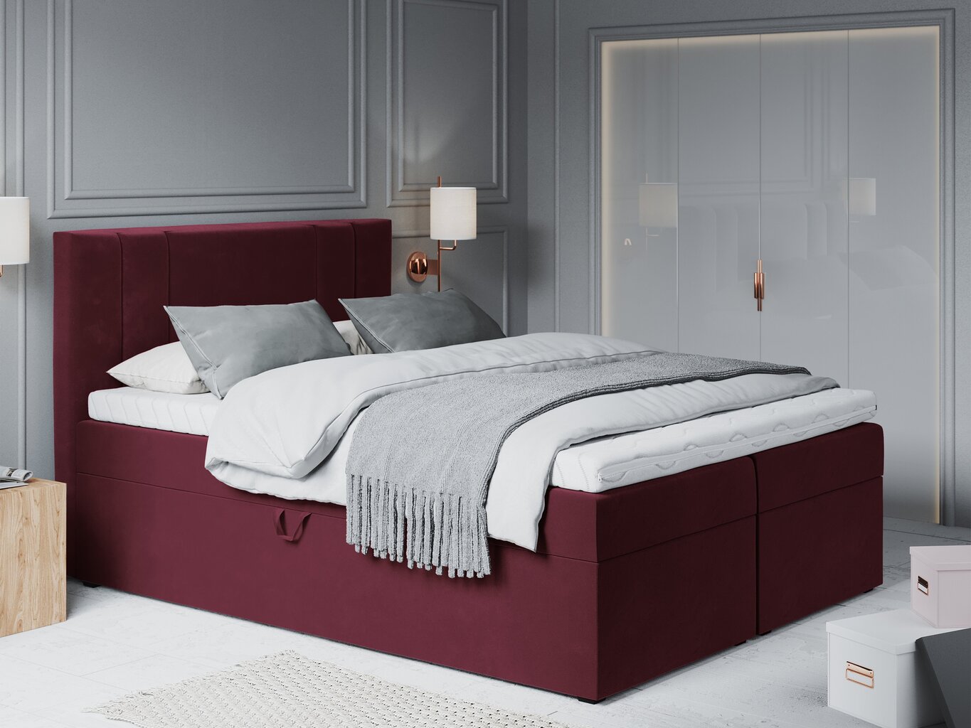 Voodi Mazzini sofas Afra 180x200 cm, punane hind ja info | Voodid | kaup24.ee