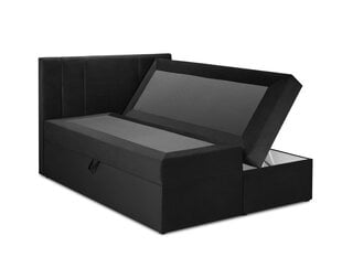 Кровать Mazzini sofas Afra 140x200 см, черная цена и информация | Кровати | kaup24.ee