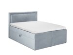 Кровать Mazzini Beds Yucca 140x200 см, светло-синяя