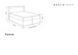 Voodi Mazzini Beds Yucca 160x200 cm, helesinine hind ja info | Voodid | kaup24.ee