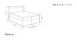 Voodi Mazzini Beds Yucca 140x200 cm, tumesinine hind ja info | Voodid | kaup24.ee