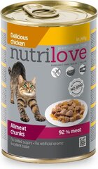 Нежные куриные кусочки в ароматном желе Nutrilove 12x400г цена и информация | Кошачьи консервы | kaup24.ee