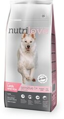 Nutrilove sensitive lamba ja riisiga 12 kg hind ja info | Nutrilove Lemmikloomatarbed | kaup24.ee