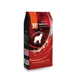 Корм без глютена для взрослых собак с бараниной и рисом Total Bite Dog Lamb & Rice glutenfree 12 кг цена и информация |  Сухой корм для собак | kaup24.ee