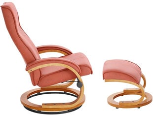 Кресло с подставкой для ног Notio Living Lilo, оранжевое цена и информация | Кресла в гостиную | kaup24.ee