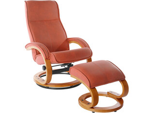 Кресло с подставкой для ног Notio Living Lilo, оранжевое цена и информация | Кресла в гостиную | kaup24.ee