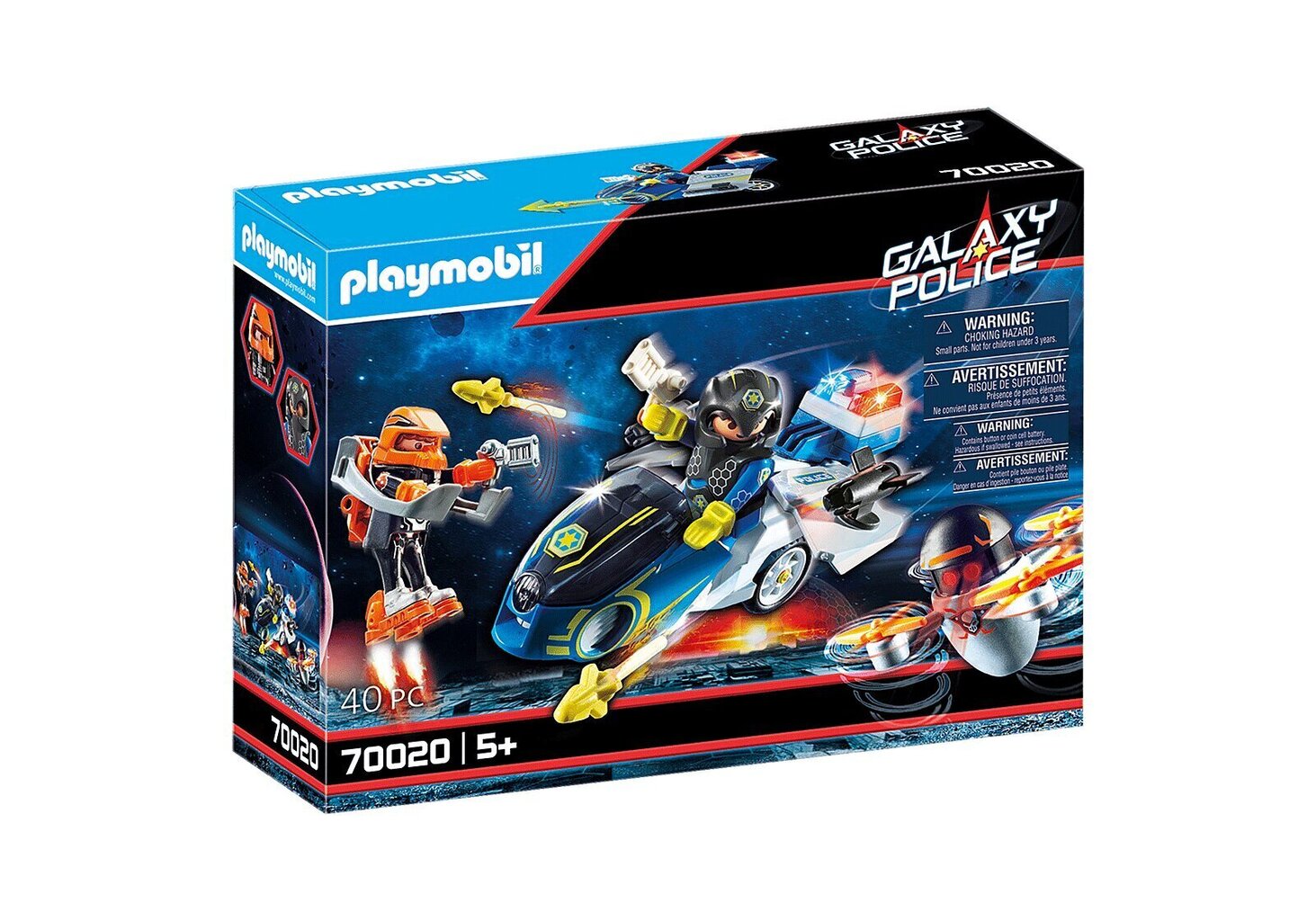 70020 PLAYMOBIL® Galaxy Police Politsei jalgratas hind ja info | Klotsid ja konstruktorid | kaup24.ee